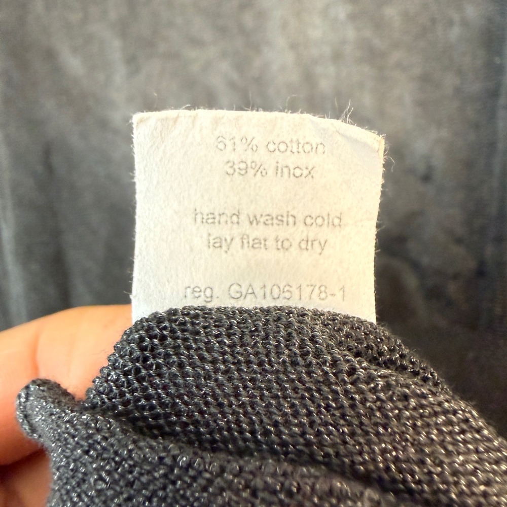 Porto Women's Linen blend Top blouse black size 1 (Small ) - Picture 5 of 8